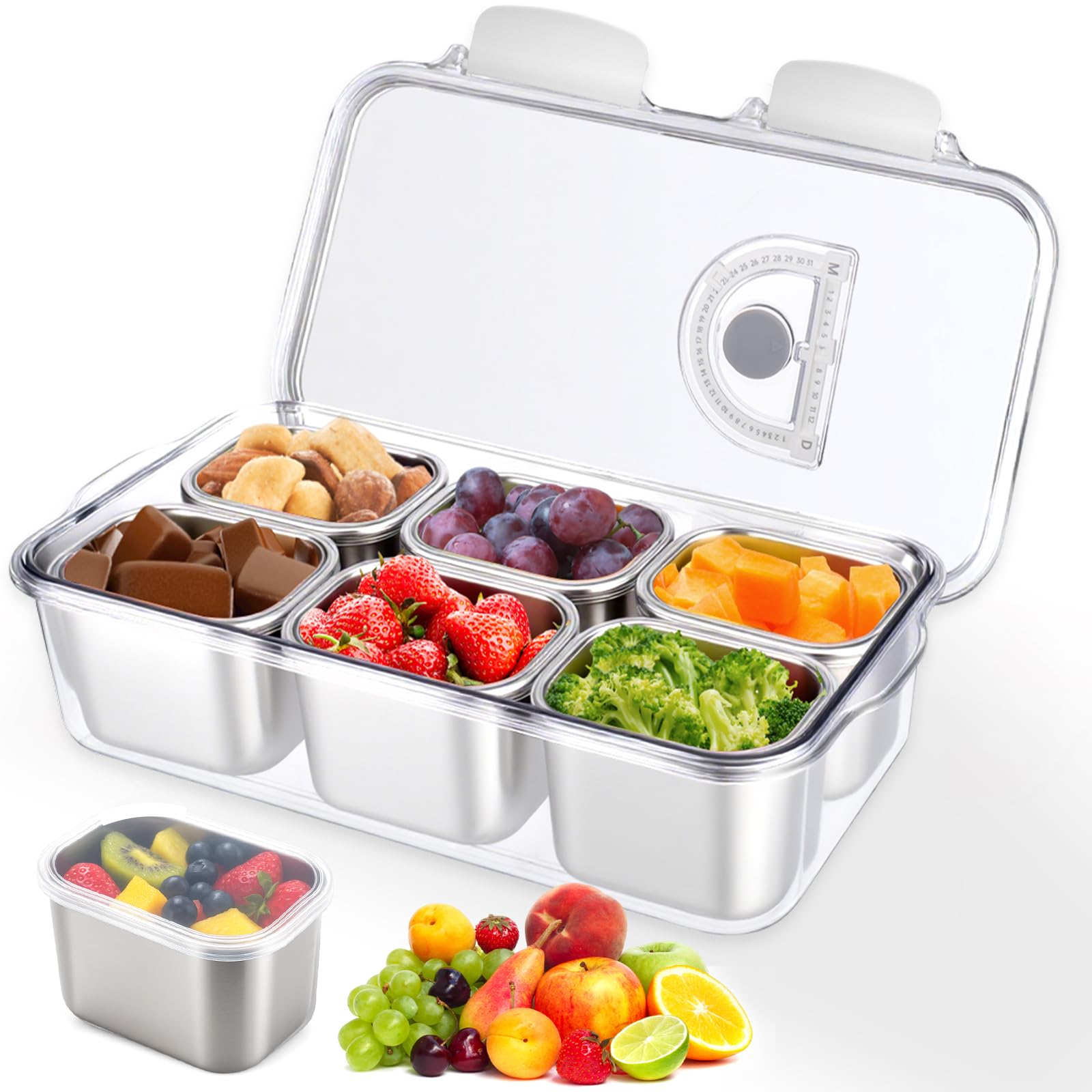 Amazon.com | AIERSA Snackle Box Container, Stainless Steel Snack