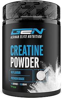 Creatina in Polvere - 500 g - Creatina Monoidrato in Polvere - Solubilità Ottimale e Microfine - Vegan - 146 Usi