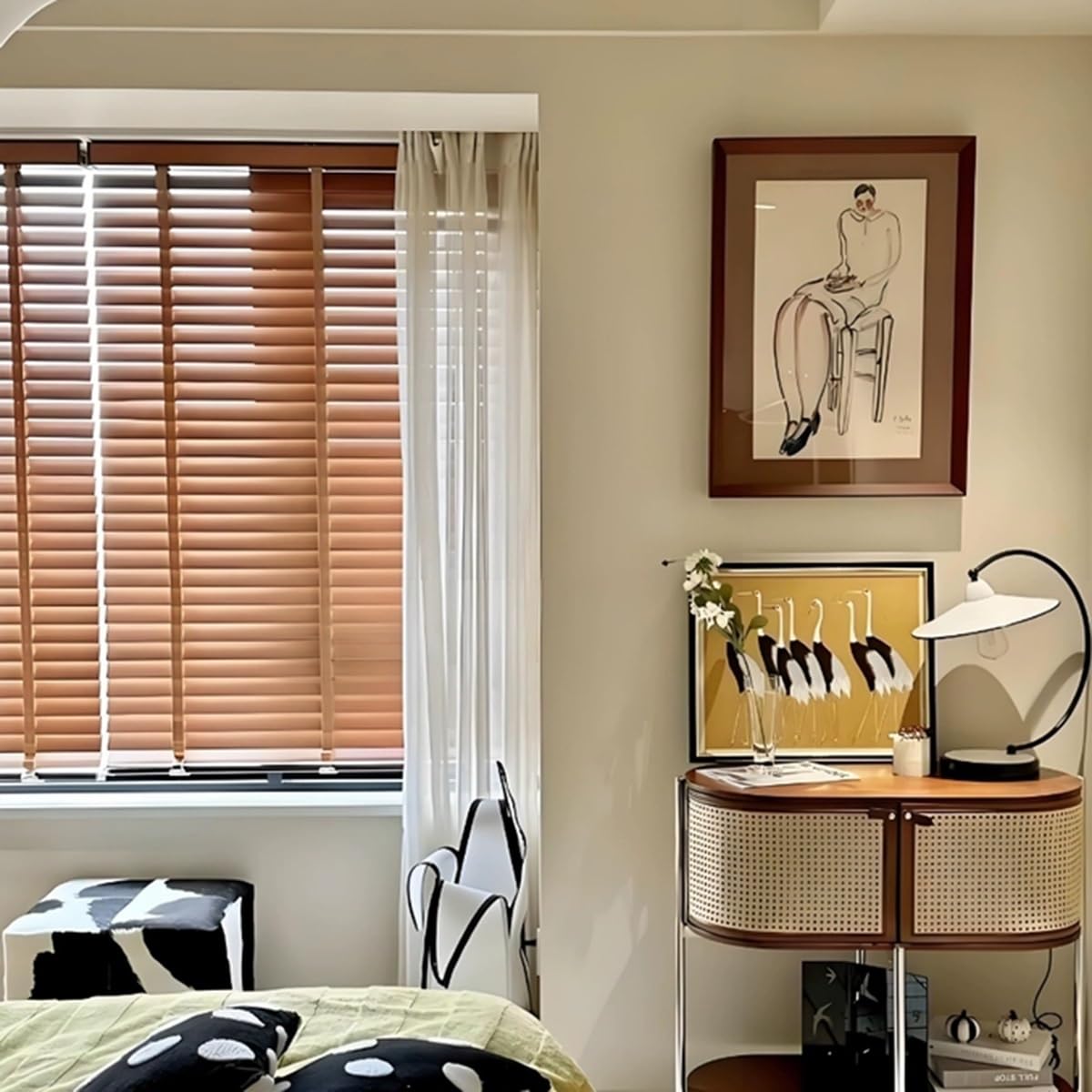 Amazon｜ナチュラル ウッドブラインド 幅120/125/130/135/140/150/155