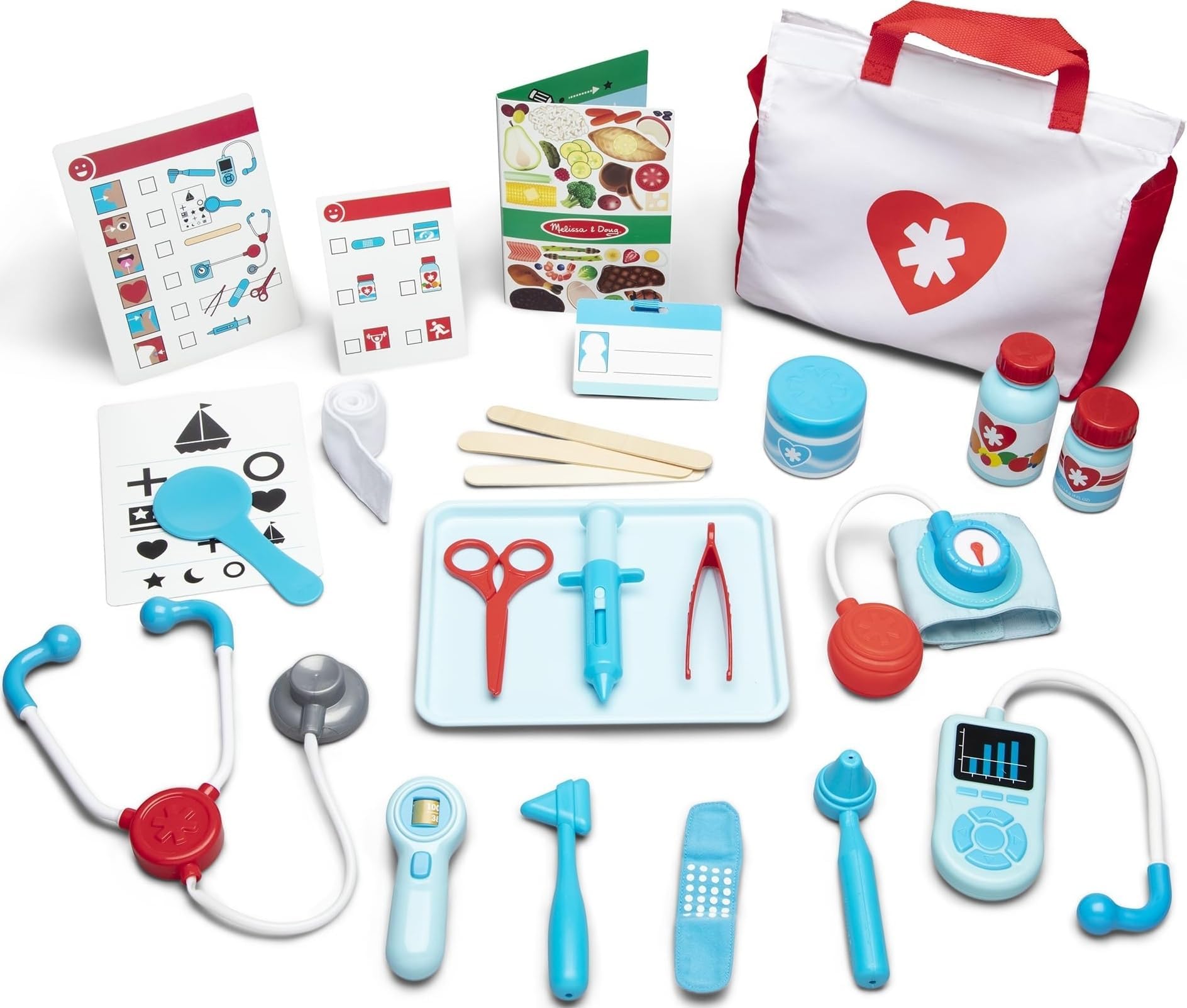 Melissa & Doug Get Well Doctor Kit, 25-Piece Toddler Doctor Play Set, Realistic Pretend Play Toys & Accessories, Preschool Toys for Girls & Boys Ages 3+