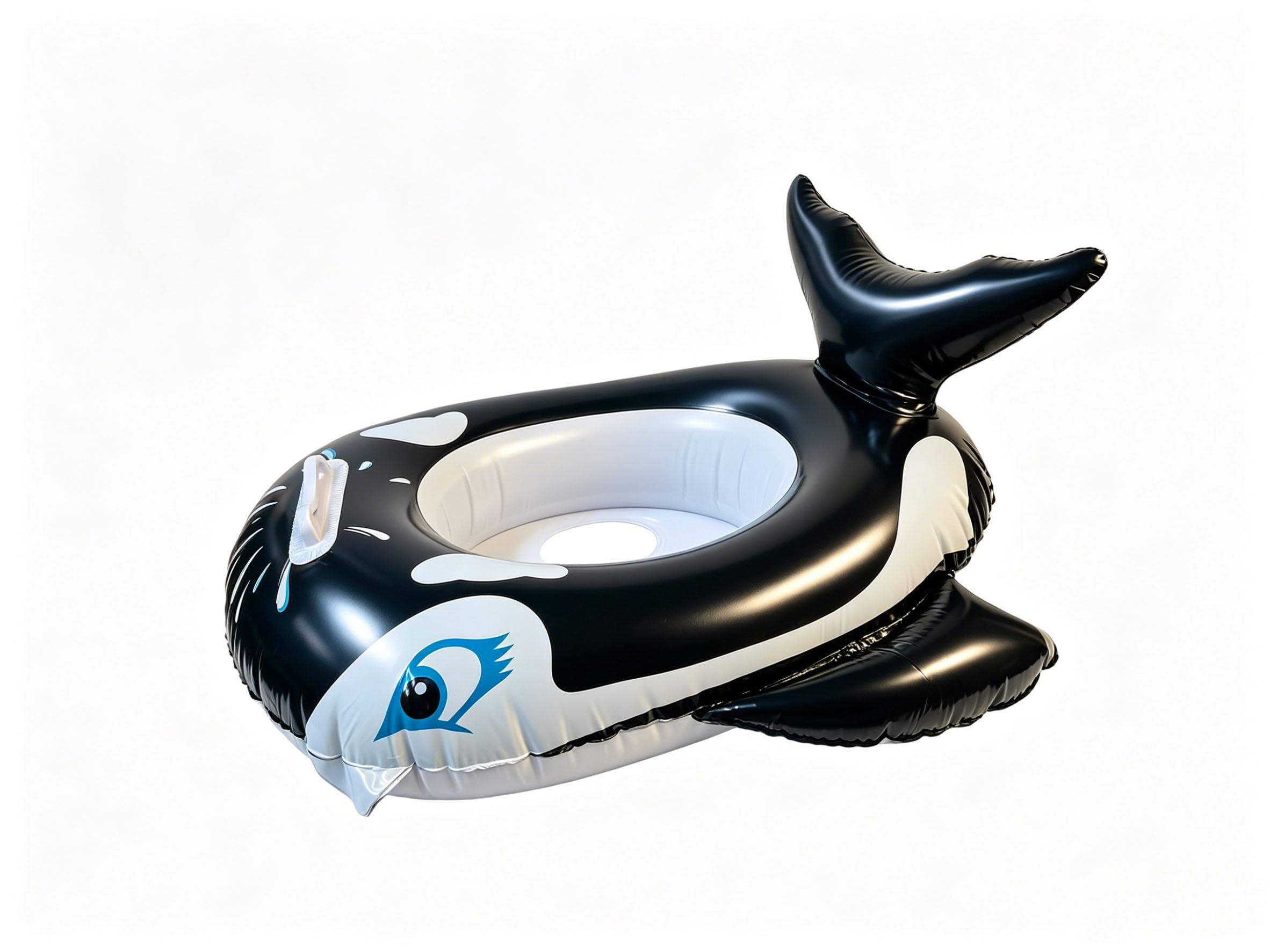 Inflatable Baby Swimming Float Baby Infant Inflatable Float Swimming Swim Aid Trainer Seat Ring 6-36m (Black)