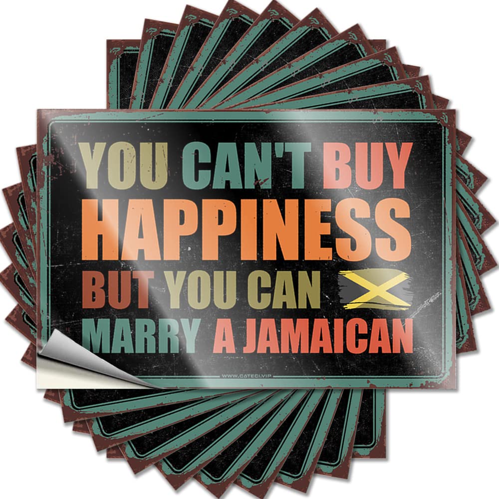 Bumper Men Stuff Durable Vinyl - You Can't Buy Happiness But You Can Marry A Jamaican Water for Western Use(8X12CM)
