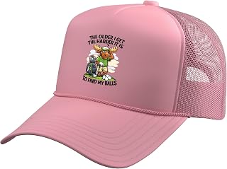 Moose Golfing Problem Find My Balls Fun Gag Trucker Hat with Adjustable Mesh Back