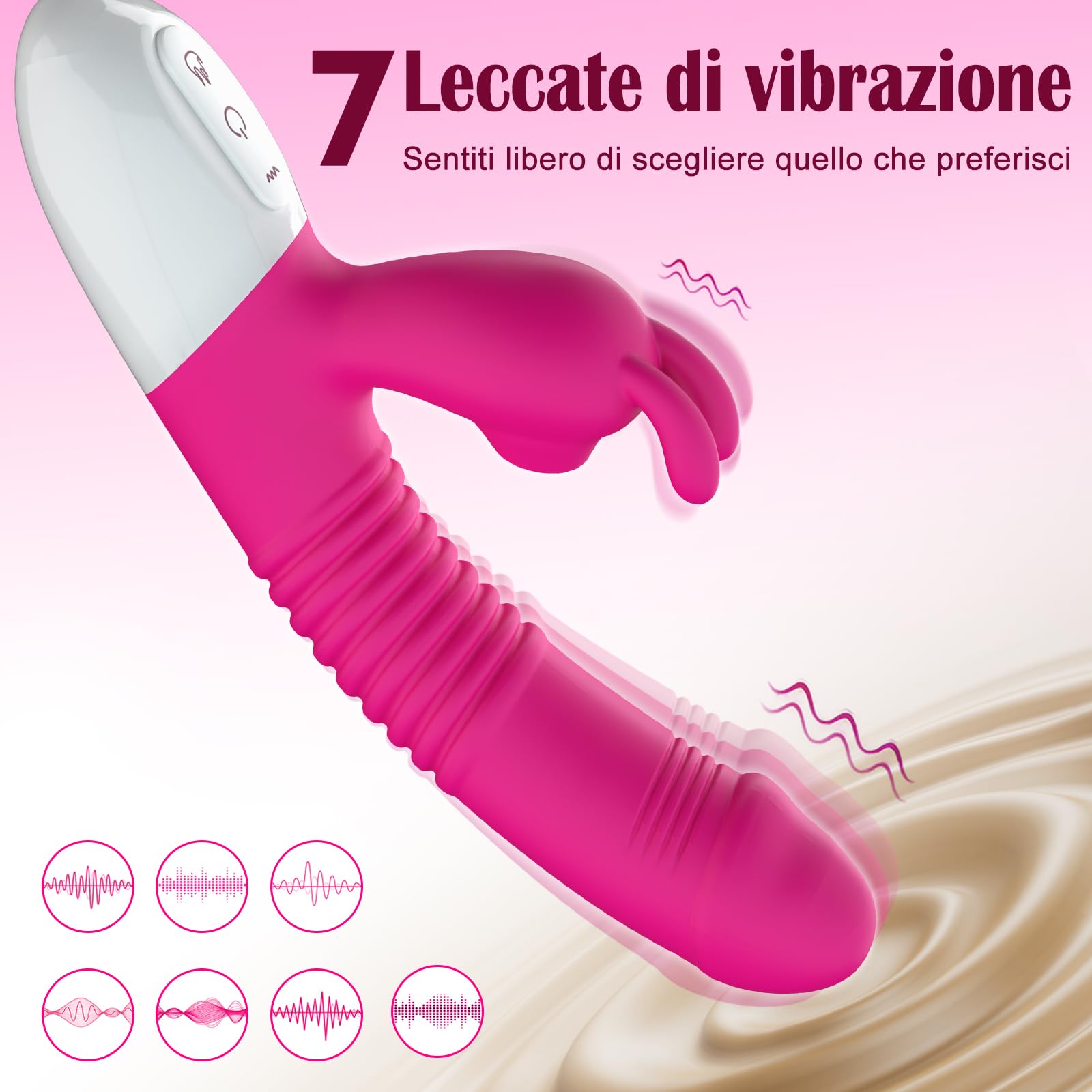 Vibratoreper Donna Professionale Clitoride,Succhia clotoride per donna vibratore clitoride Sexytoysys Coppia 7 modalità vibratoriper donne Wireless stimolatore clitoride con modalità riscaldamento