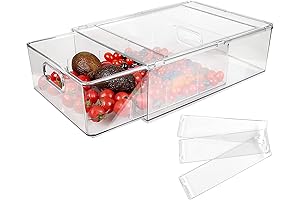 Kitchen Necessity: Shopwithgreen Refrigerator Organizer Bin with Low Drawer