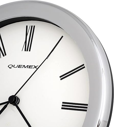 Miniatura 4 de JUSTIME Reloj de pared decorativo de plástico moderno y único de 8.5 pulgadas, resistente al agua, especial para espacios pequeños, oficina, barcos,