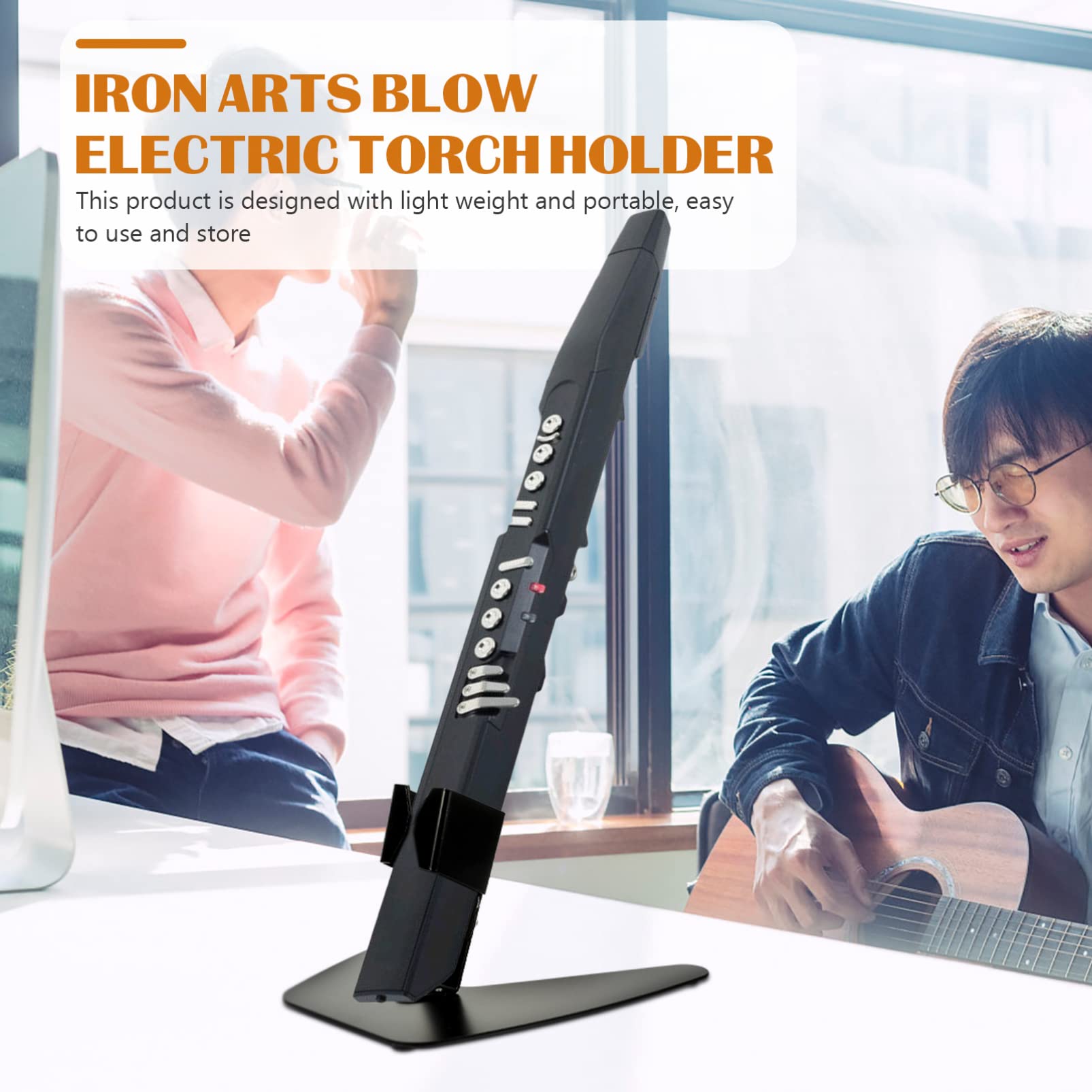 SUPVOX Soporte Bordes Suaves y Diseño Delicado de Hierro Negro para Instrumentos de Viento Digitales Adecuado para Almacenamiento y Uso Hogar