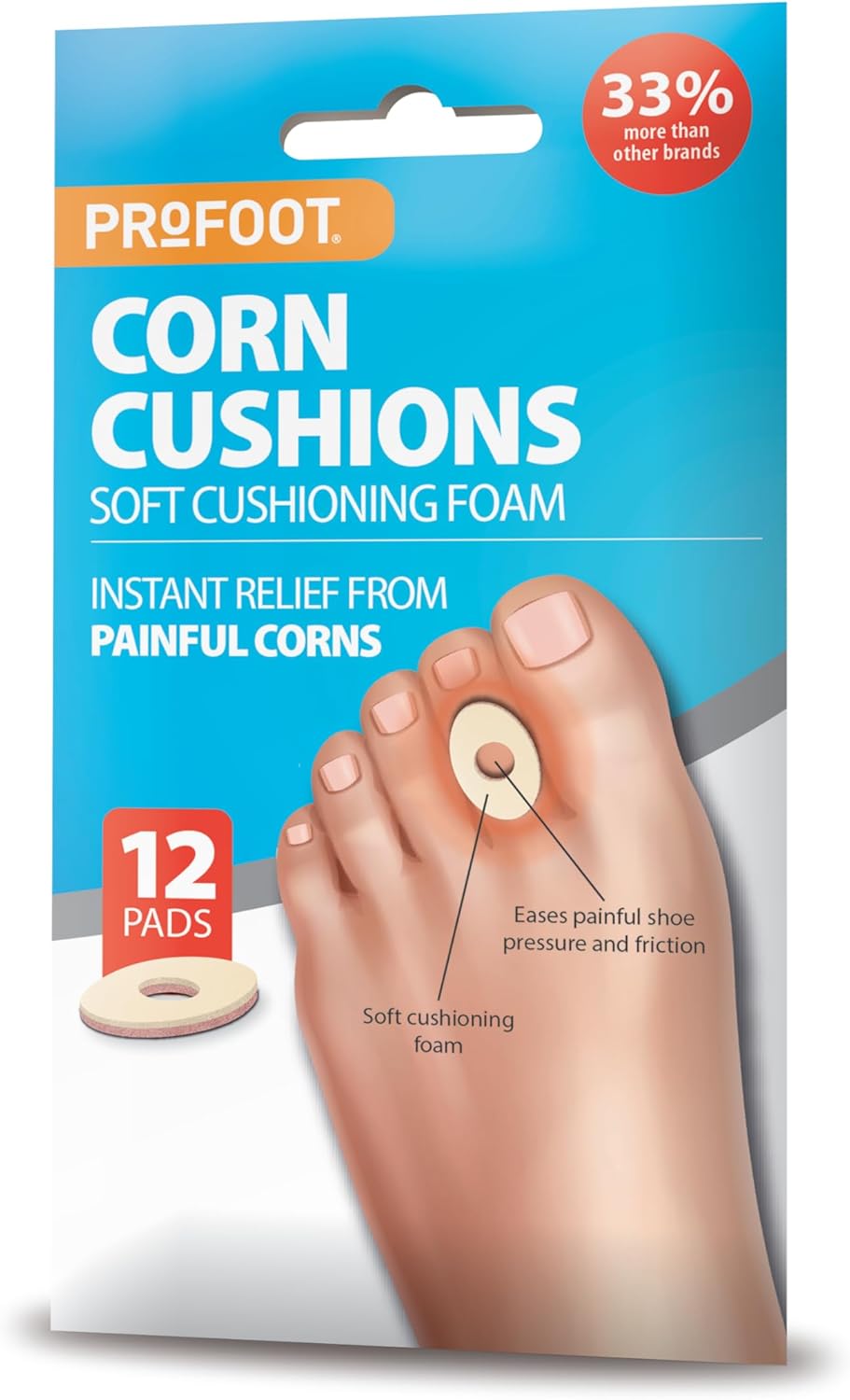 Profoot Corn Cushions provides instant relief from pain caused by Corns