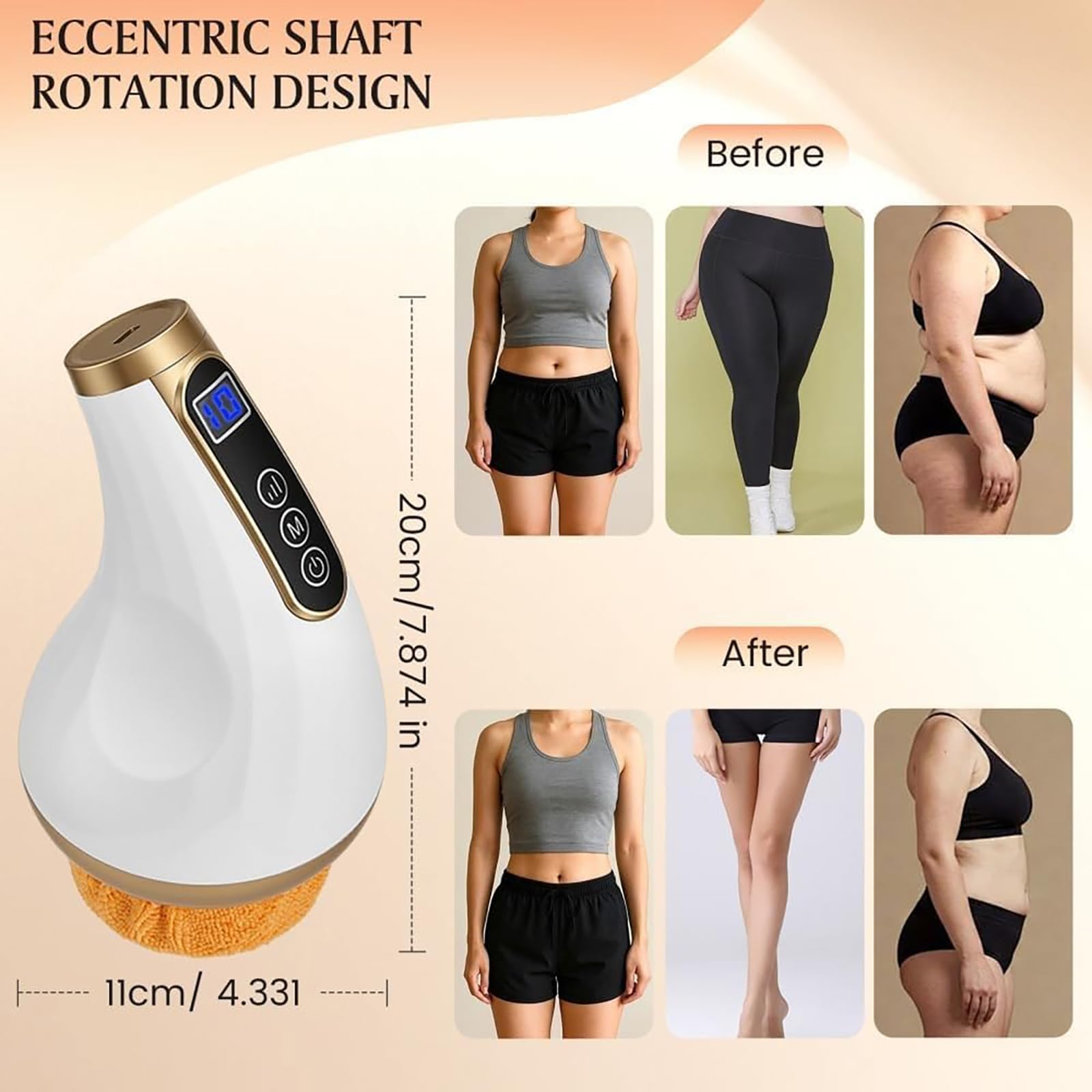 Masajeador Anticelulítico Eléctrico, Herramienta Masajeadora Anticelulítica de Mano, Máquina de Esculpir el Cuerpo, Alivia la Fatiga del Cuello, Hombros, Cintura