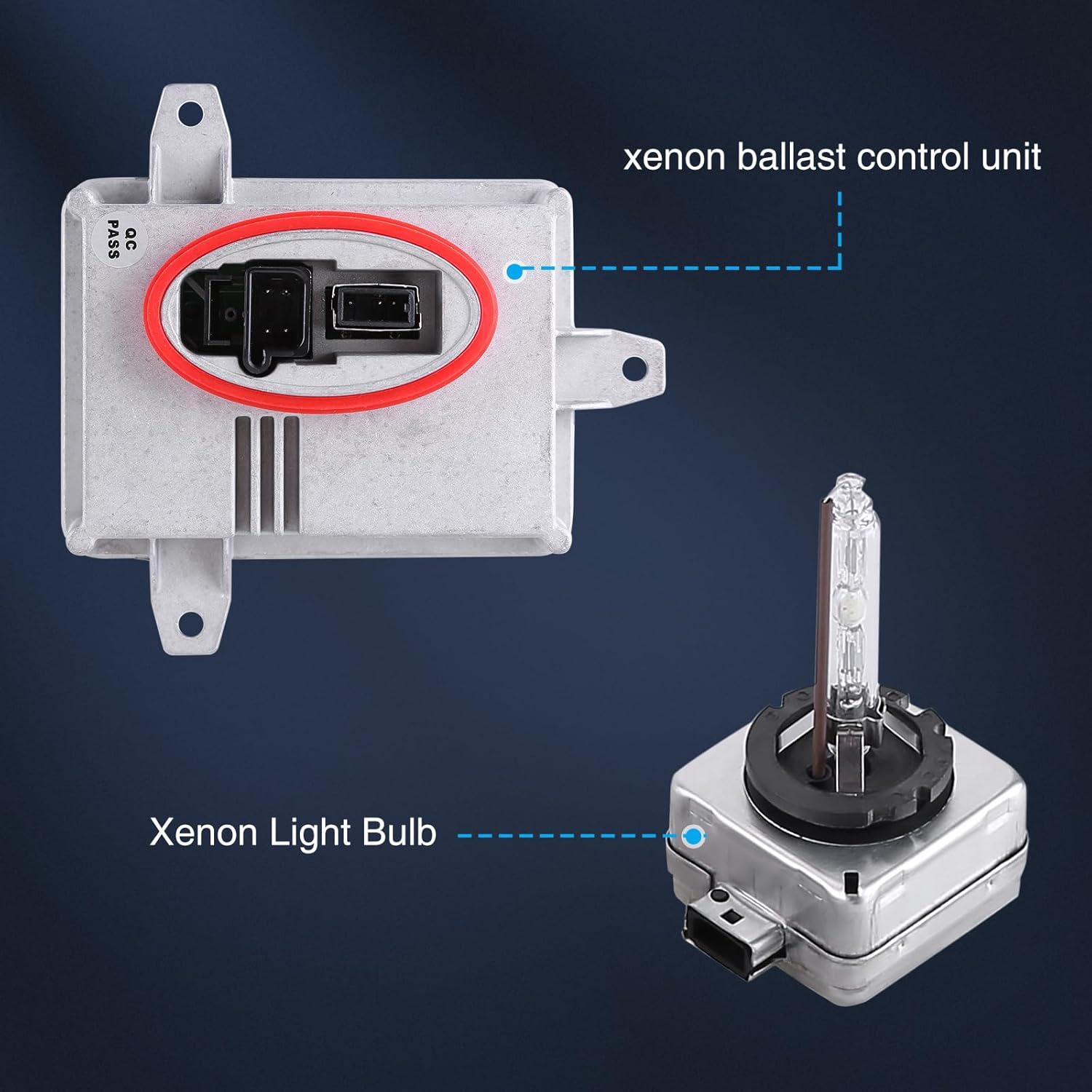 HID Headlight Ballast W/D1S Bulb for Hyundai Genesis Coupe 2013-2016 3Z92101700,92190-3Z200 Xenon Ballast Control Module