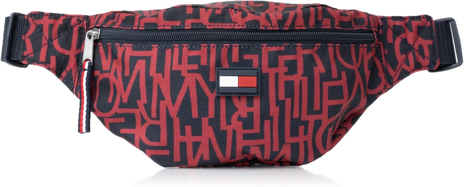 Tommy Hilfiger Mens Textured Type Pack FANNY, Navy/Red