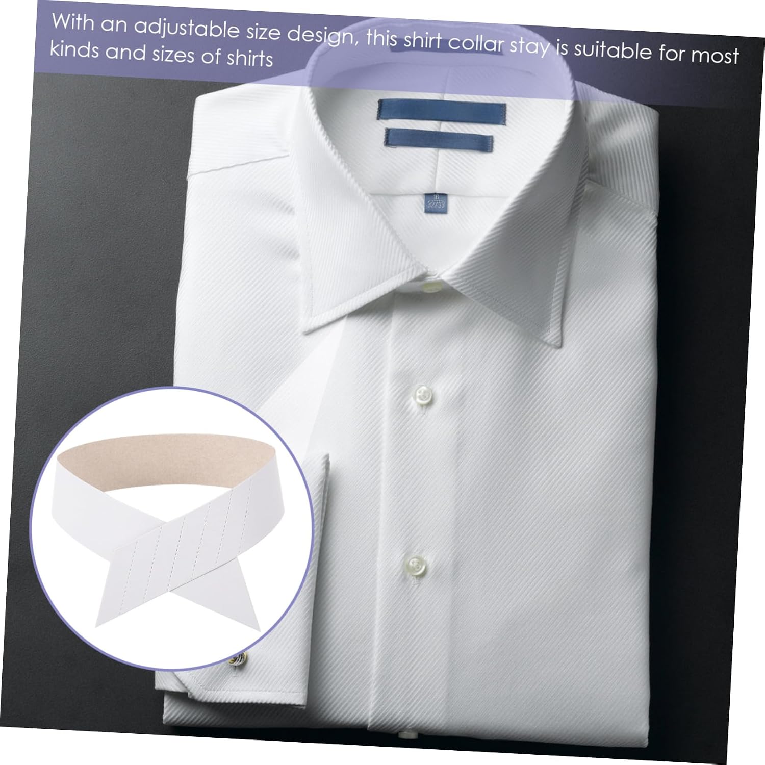 OUNONA 100Pcs Paper Shirt Collar Stays Flexible Collar Support for Men Dress Shirts Smooth Surface Lightweight Easy to Use and Store Travel Friendly Collar Shaper