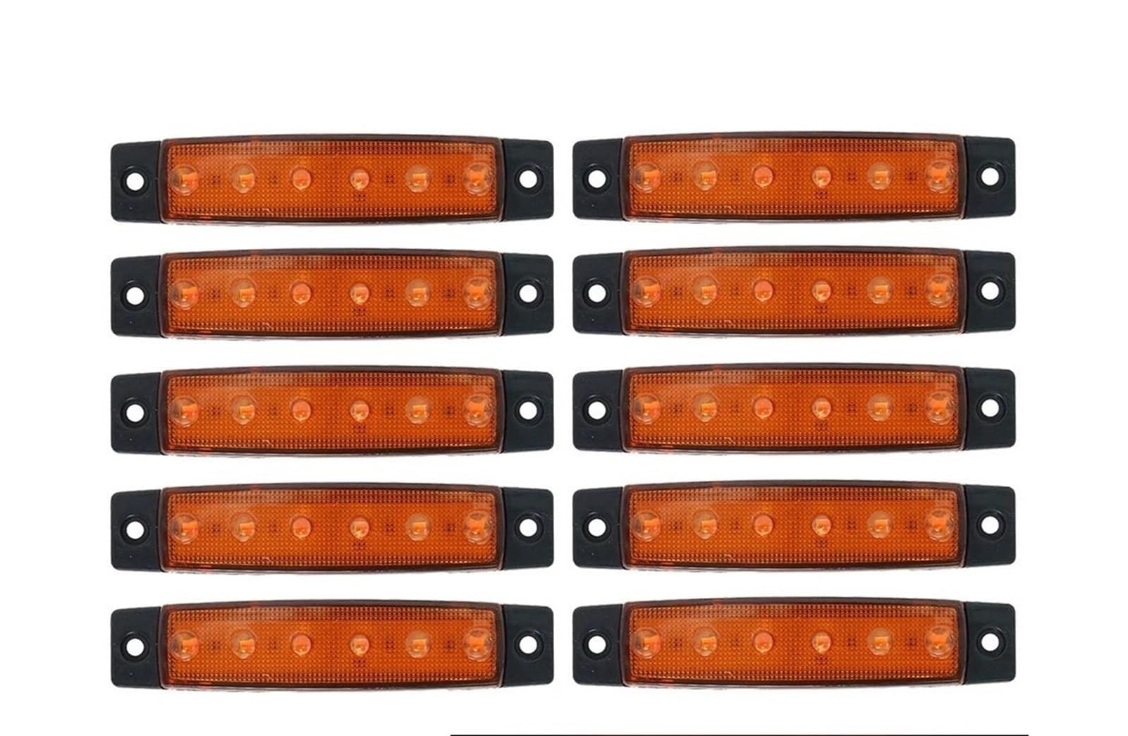 Per Rimorchio Per Camion Furgone 10 Pezzi 12V/24V Indicatore Avvertimento Laterale Luci Ingombro Indicatori Pick-up Impermeabile Bianco Giallo Freccia Laterale(Giallo)