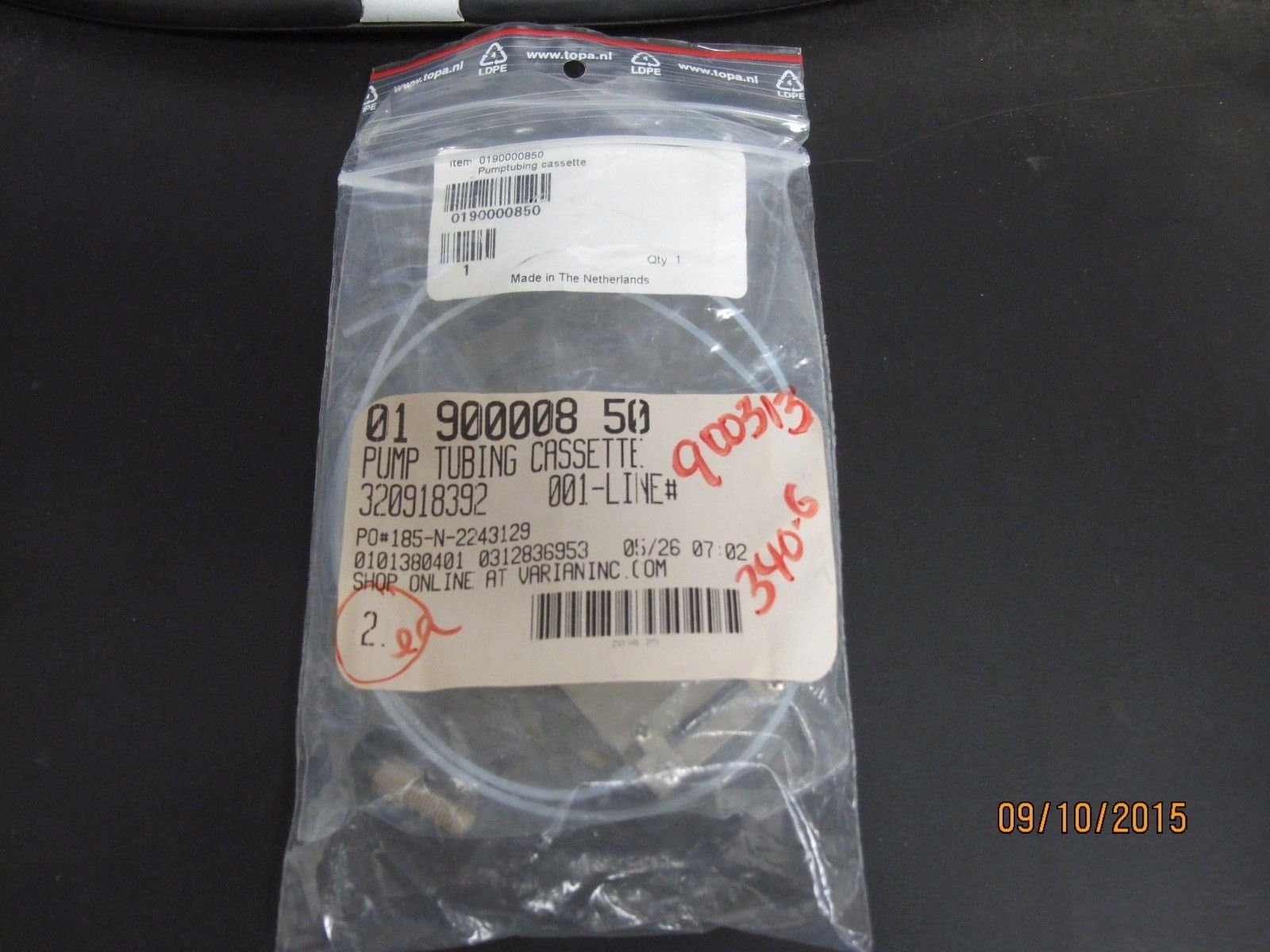 Varian Varian Pump Tubing Cassette 01-90008-50 320918392 9000313 340-6 0312836953
