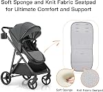 Gromast 3-in-1 Baby Stroller, Convertible Stroller for Newborn Infant Toddler with Reversible Seat, UPF 50+ Canopy & Cup Holder - Gray