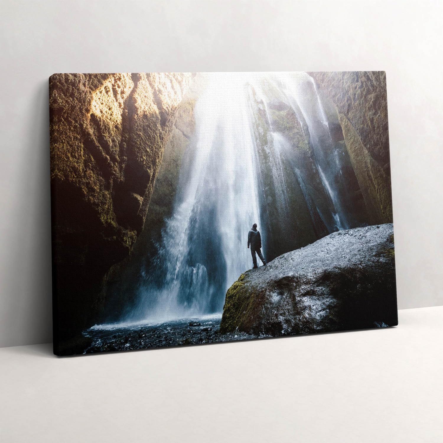 Image sur Toile peinte cascade de Gljufrabui Wallfluent 80x60cm