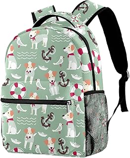 Zaino marinaio cane uccello ancora scuola zaino zaino viaggio casual zaino zaino per donne adolescenti ragazze ragazzi