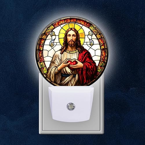 Miniatura 14 de Lámpara de luz nocturna LED redonda con sensor de amanecer y atardecer, vibrante Árbol de la Vida con ramas, luz nocturna enchufable en la pared