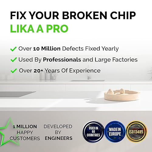 Miniatura 2 de Kit de reparación de porcelana (transparentetransparente y blanco)  Soluciona tus defectos en azulejos, fregaderos, bañeras y más. Adecuado para la