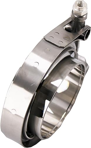 Miniatura 7 de Abrazadera de escape turbo de acero inoxidable 304 de liberación rápida de 2.5 pulgadas con brida hembra macho