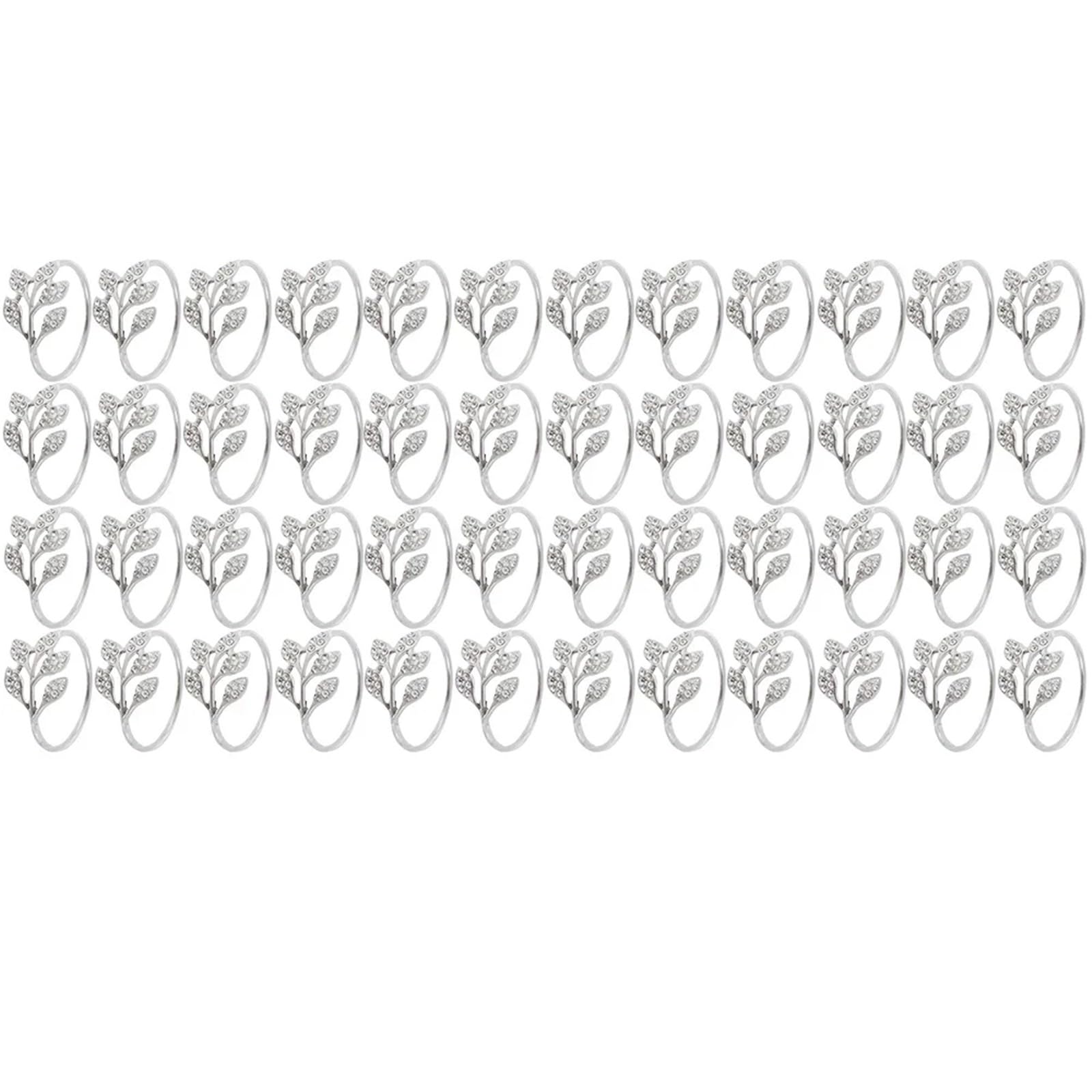 Edvkrgqx Style D Table Decor Napkin Rings, 48Pcs Point Diamond Design Napkin Rings Metal Table Decor For Weddings Parties Birthdays
