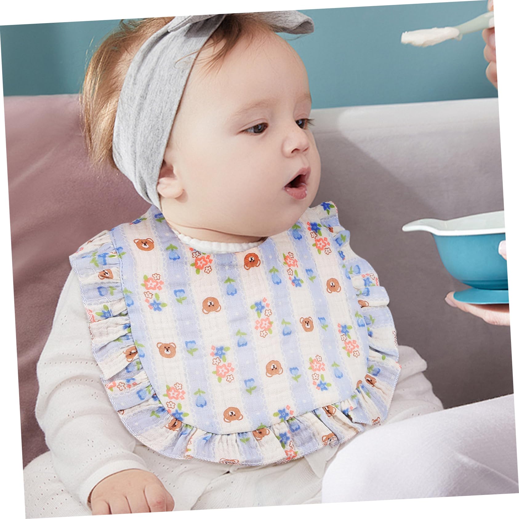 12stücke Lätzchen Aus Weiche Saugfähige Spucktücher Für Neugeborene Unisex Verschiedene Designs Für Füttern Und Sabbern