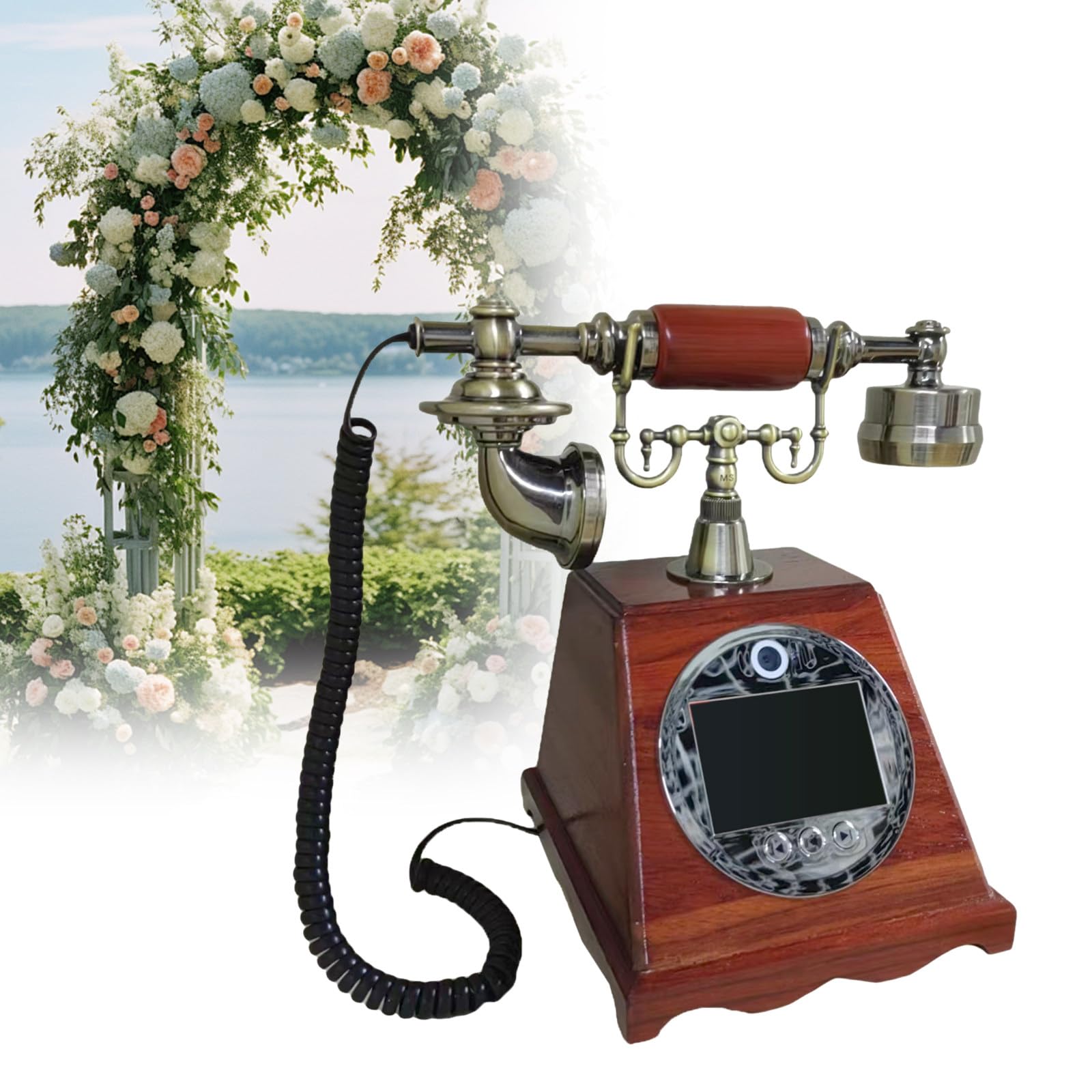 WIANQIAN Vintage Video Audio Guestbook Wedding Phone, Video Guestbook Wedding Phone A