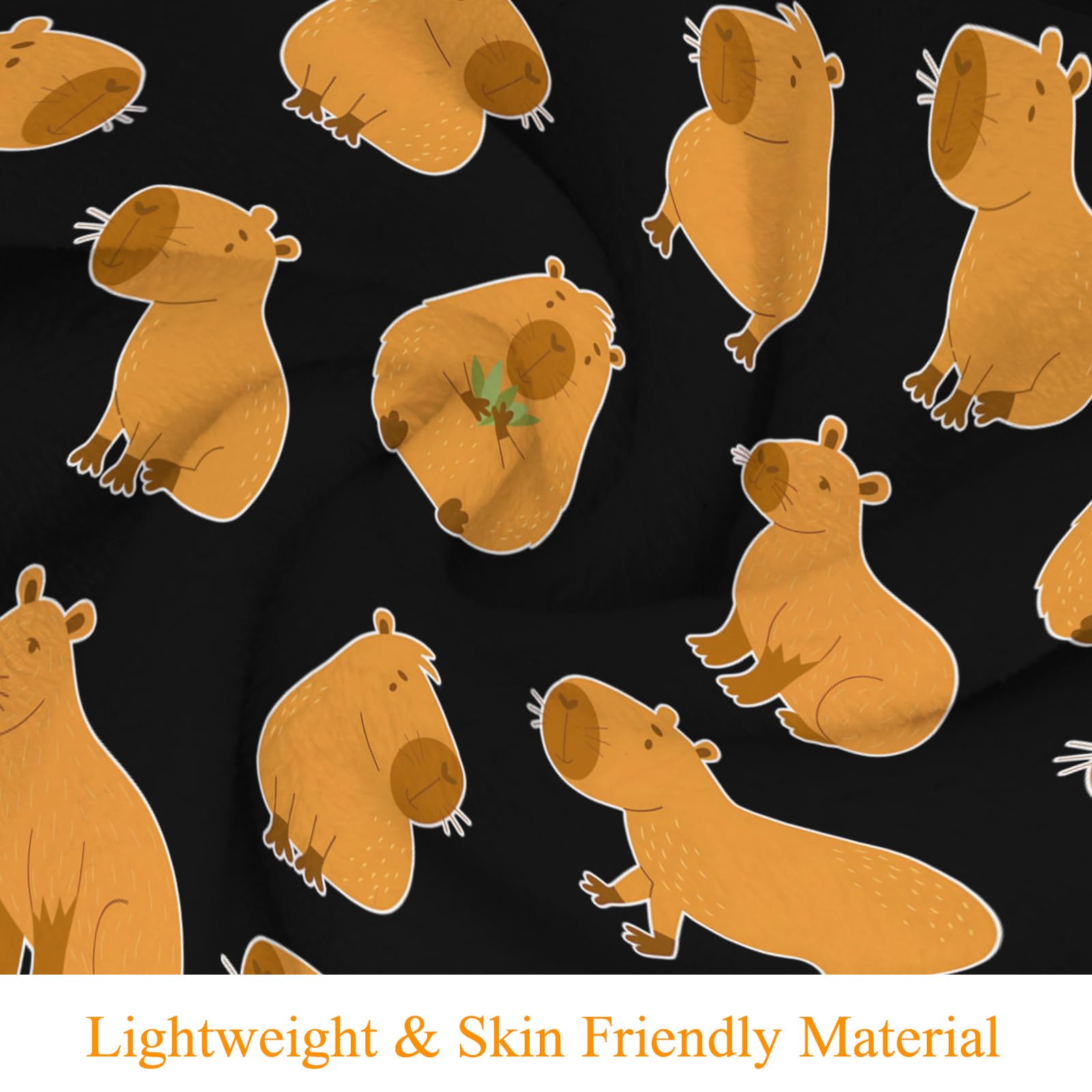Qucarder Capybara Blanket Cutes Capybara Gifts Animals Lovers Throw Blankets Lightweight Cozy Flannel Blanket for Girls Boys Kids Bedroom Couch Sofa Home Decor 50x60 Inch - Image 4