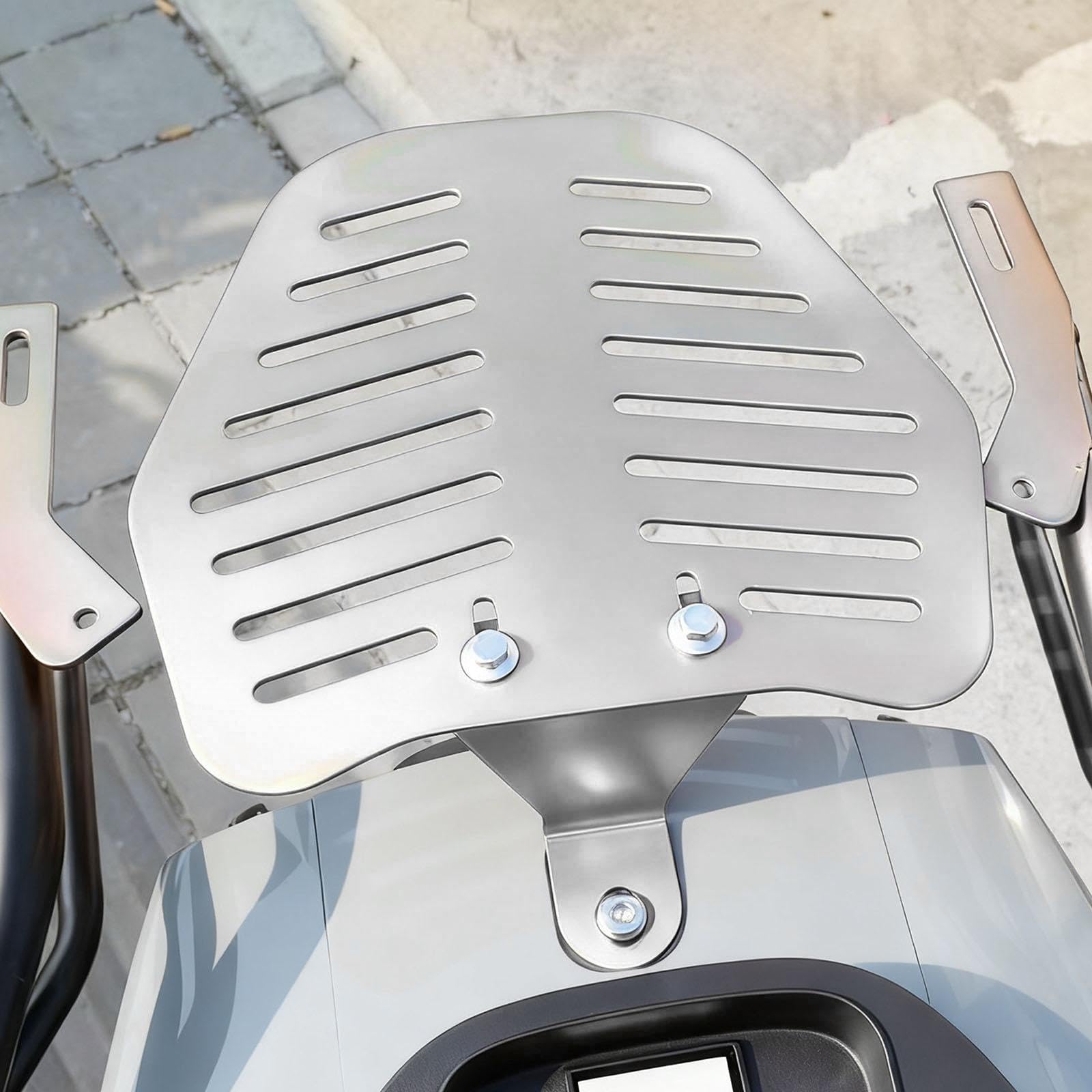 Portaequipajes trasero con soporte para caja de comida para llevar, accesorio de fijación de hierro, fácil instalación, estante resistente para