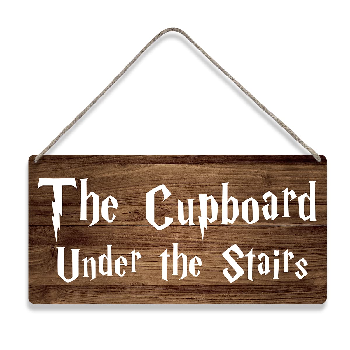 MIGUMUTU Country Style Wall Decor the Cupboard Under the Stairs Wooden Signs Positive Rustic Hanging Wall Plaque Sign Home Decor Present