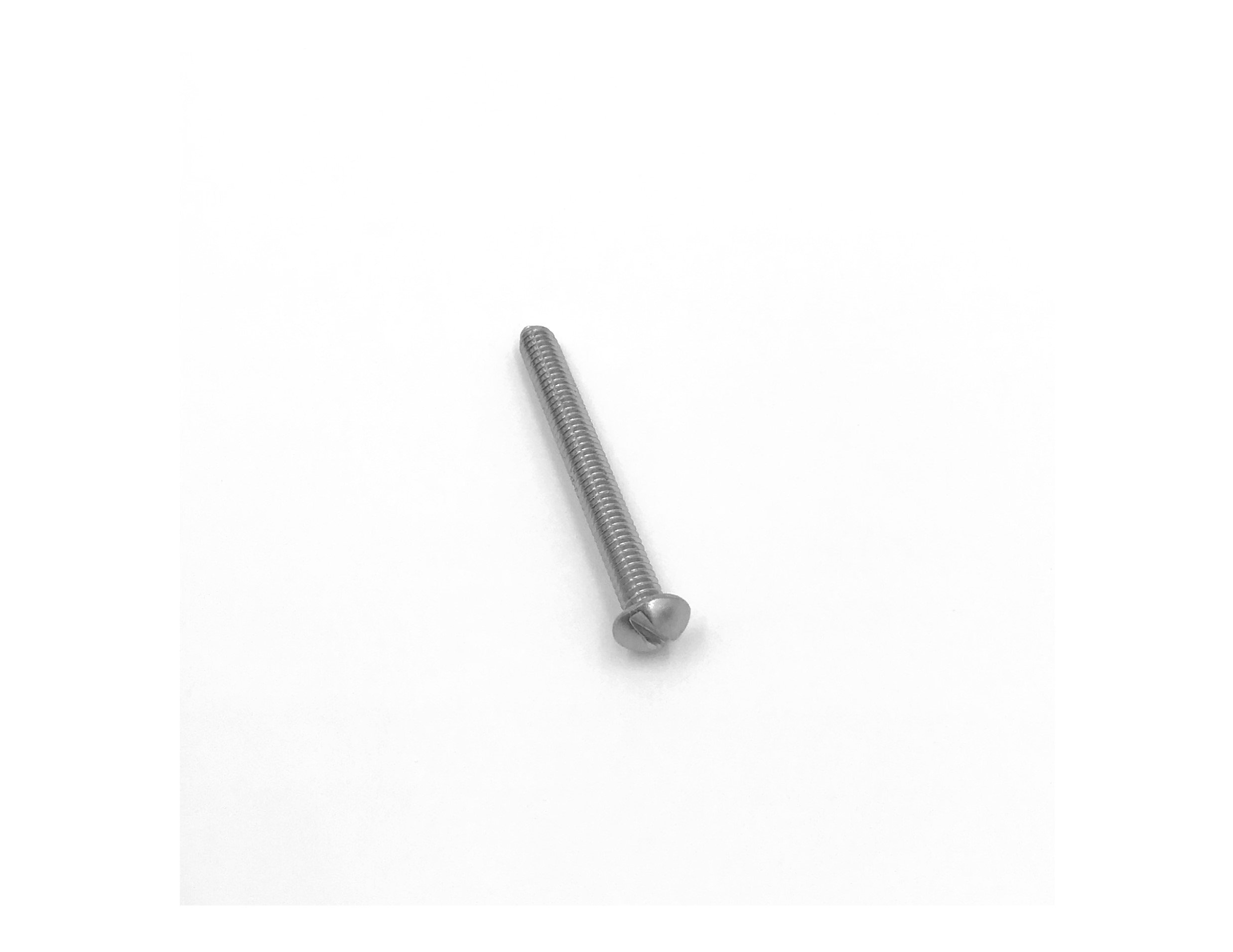 #8-32 Round Head Machine Screws, Slotted Drive, Stainless Steel 18-8, Full Thread, Bright Finish, Machine Thread, Quantity 100 (1-1/2")