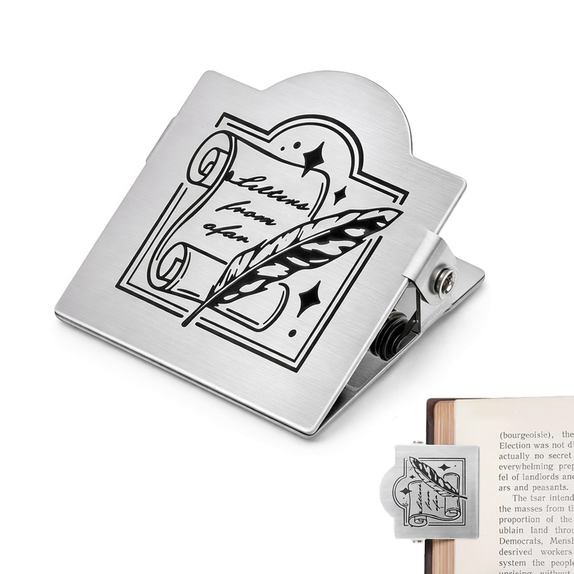 Photo 1 of Vintage Journal Clips, Metal Travelers Notebook Clip for Journal Clamp