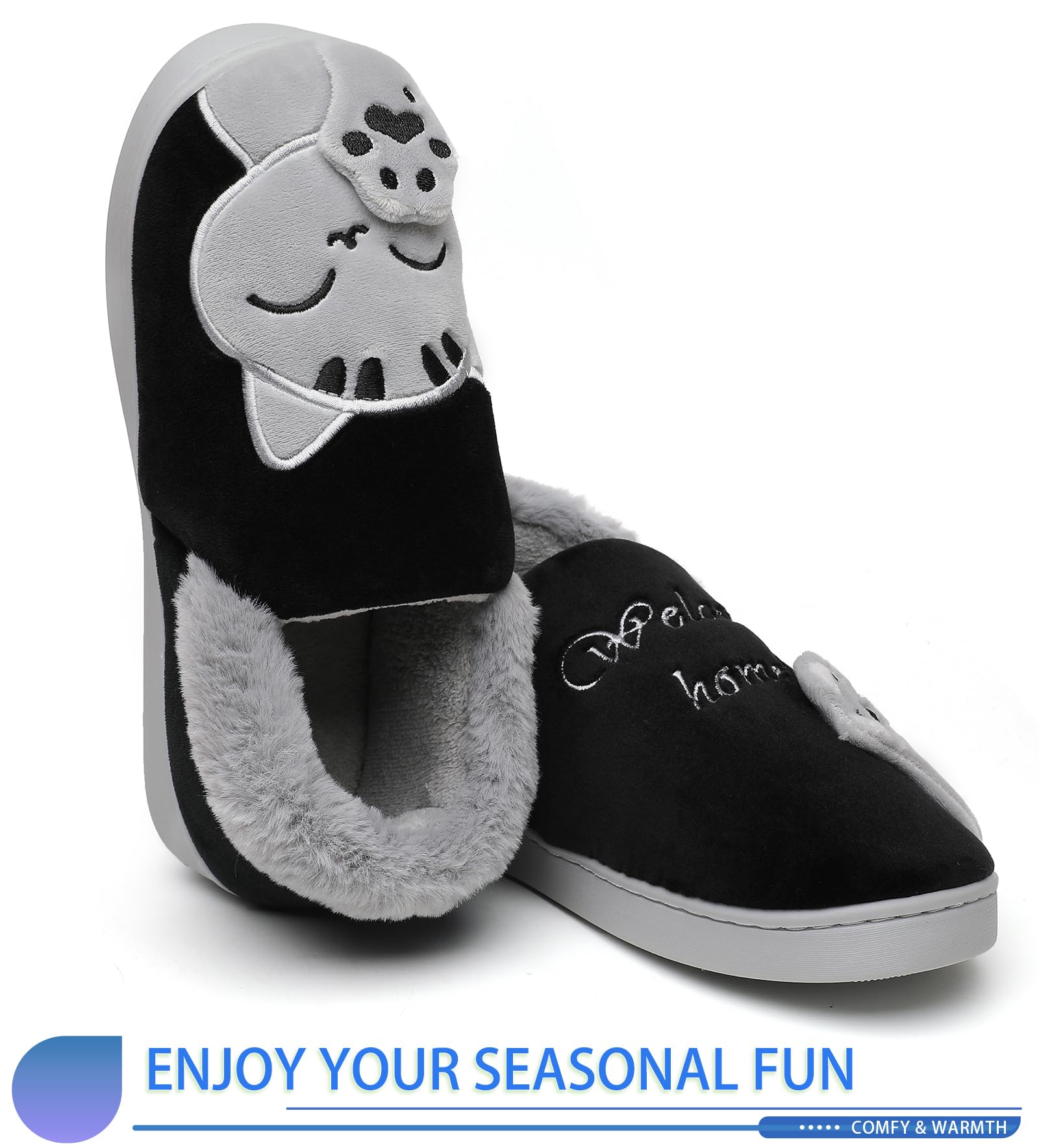 Vunavueya Pantofole per Unisex - Bambini e Adulto Ragazze Inverno Pantofole Scarpe Ragazzi Ciabatte Chiuse Donna Uomo Caldo Peluche Pantofola a Casa