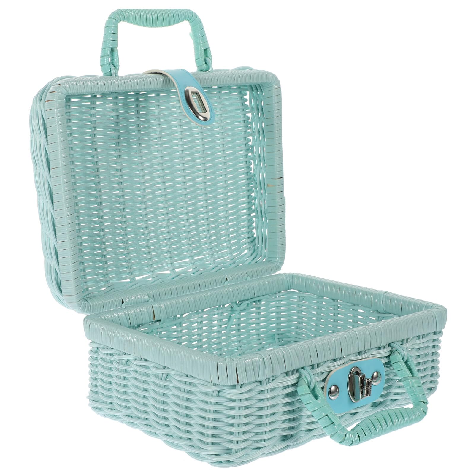 Panier Rangement Imitation Rotin 38x26cm - Organisateur Salon Et Décoration Style Naturel