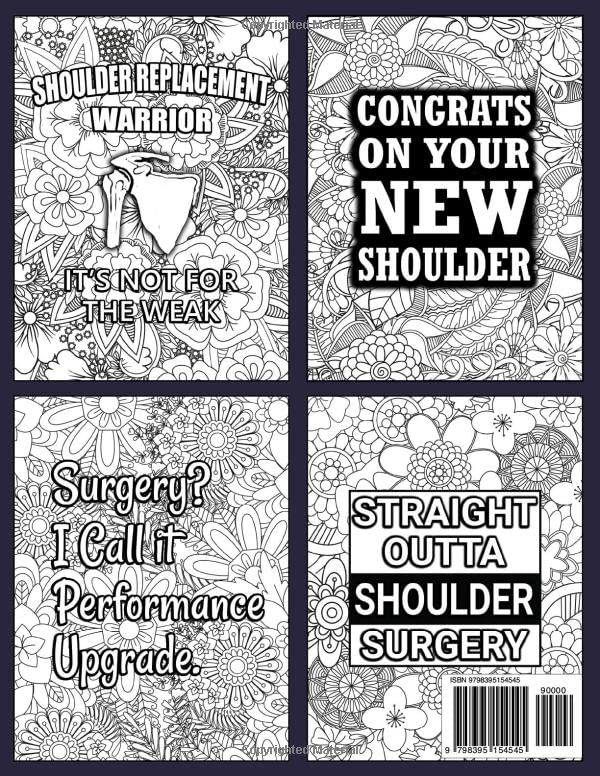 Shoulder Surgery Recovery Coloring Book: An Inspirational & Funny Gift for Shoulder Surgery Recovery for Stress Relief & Mood Lifting image 3