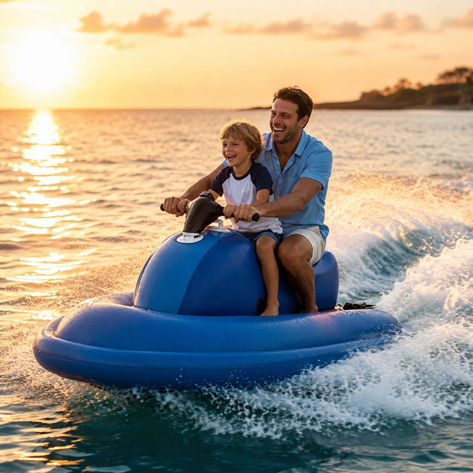 QFGain Electric Inflatable Boat for Adults, 500W Underwater Propulsion System with 10 Speed Levels, Detachable Diving Scooter for Kayak and SUP Boat+500W16A