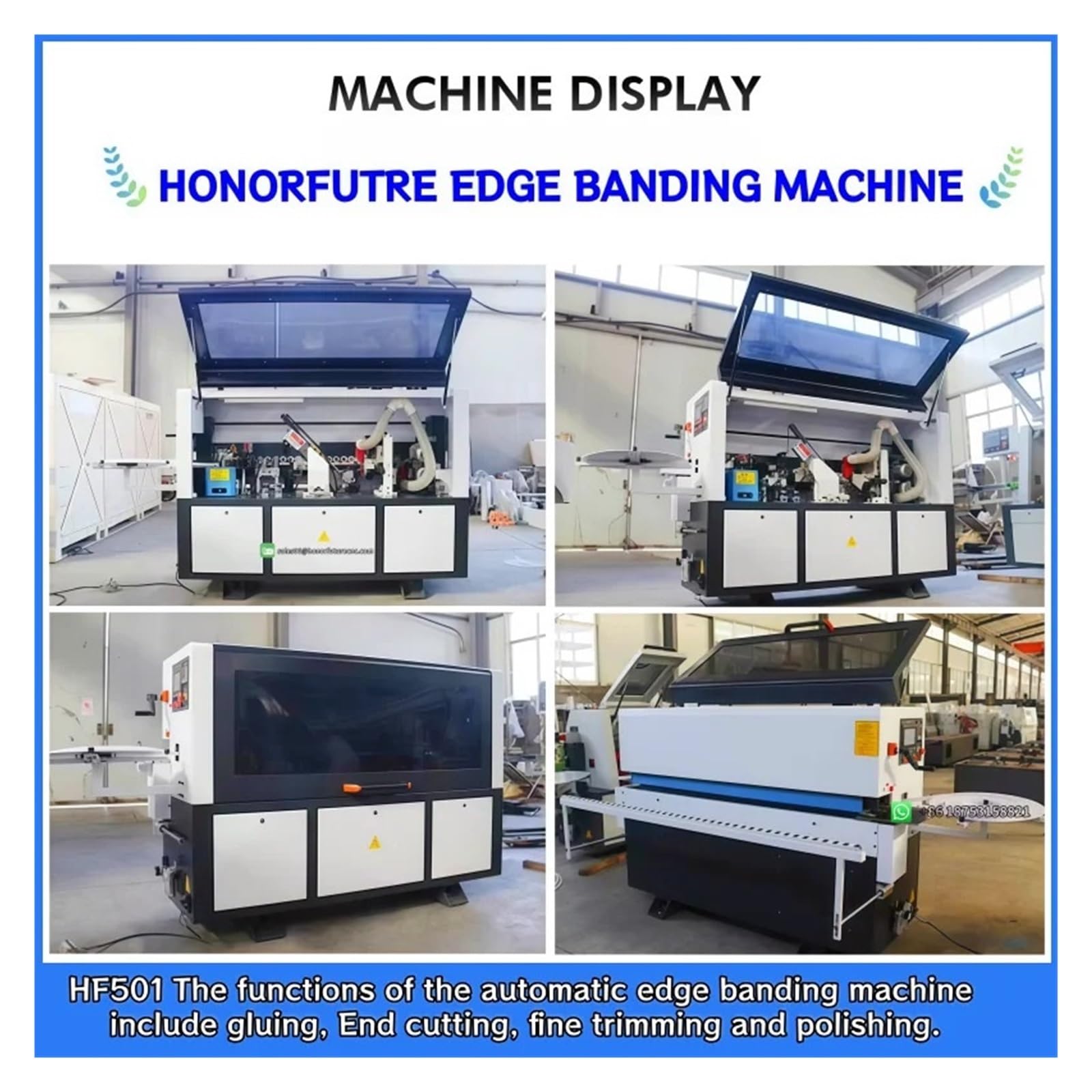 Máquina Automática De Encolado Cantos For Carpintería, PVC, MDF, Madera Contrachapada, Prefresado, Encoladora Bordes, Fábrica Alta Precisión Sellado RáPido De Bordes