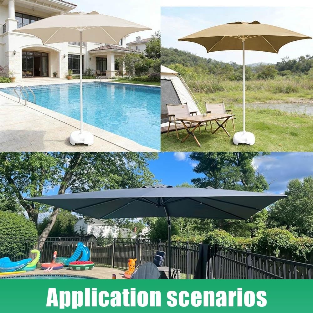 Ersatzschirm für Terrassenschirm, strapazierfähige Abdeckung für Markttisch-Sonnenschirm, 6 Rippen, passend für 2 x 2 m und 3 x 3 m Rahmen