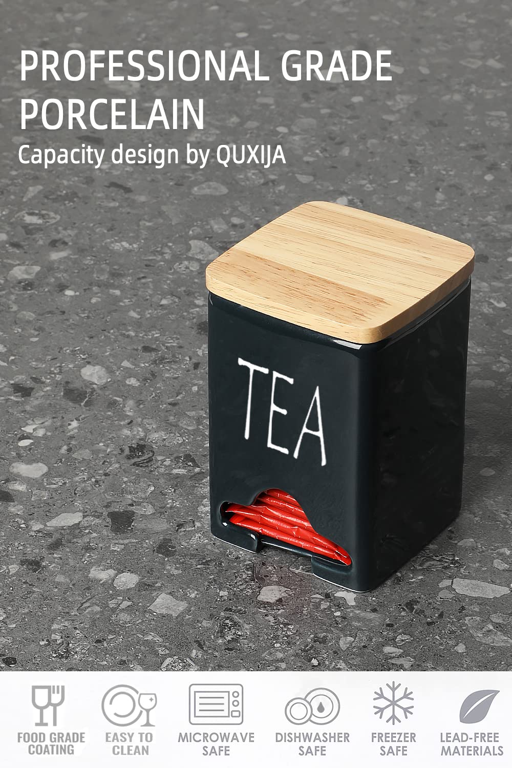 Amazon.com: QUXIJA Ceramic Farmhouse Tea Bag Storage Organizer