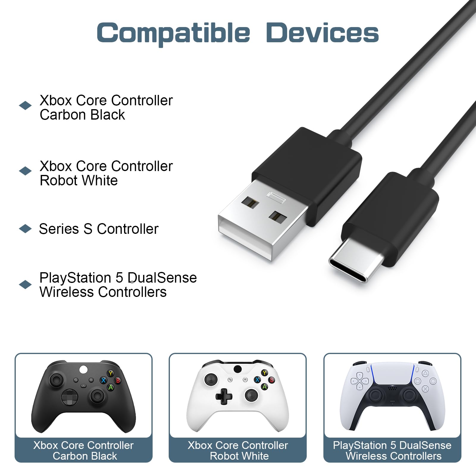 Geekria Type-C Earbuds Cloth Braided Fast Charger Cable, Compatible With LG TONE