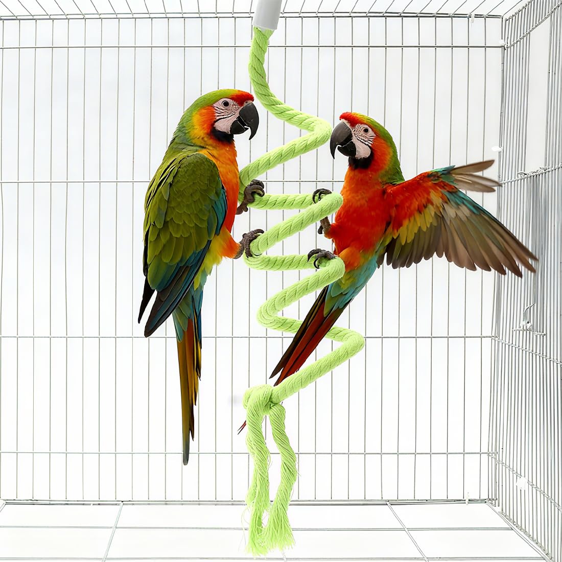 Uno Giochi Per Uccelli, 1 m Scale Con Cordino, Giocattoli Per Pappagallini, Accessori Per Gabbie Per Pappagalli, Trespolo Per Pappagalli Cacatua