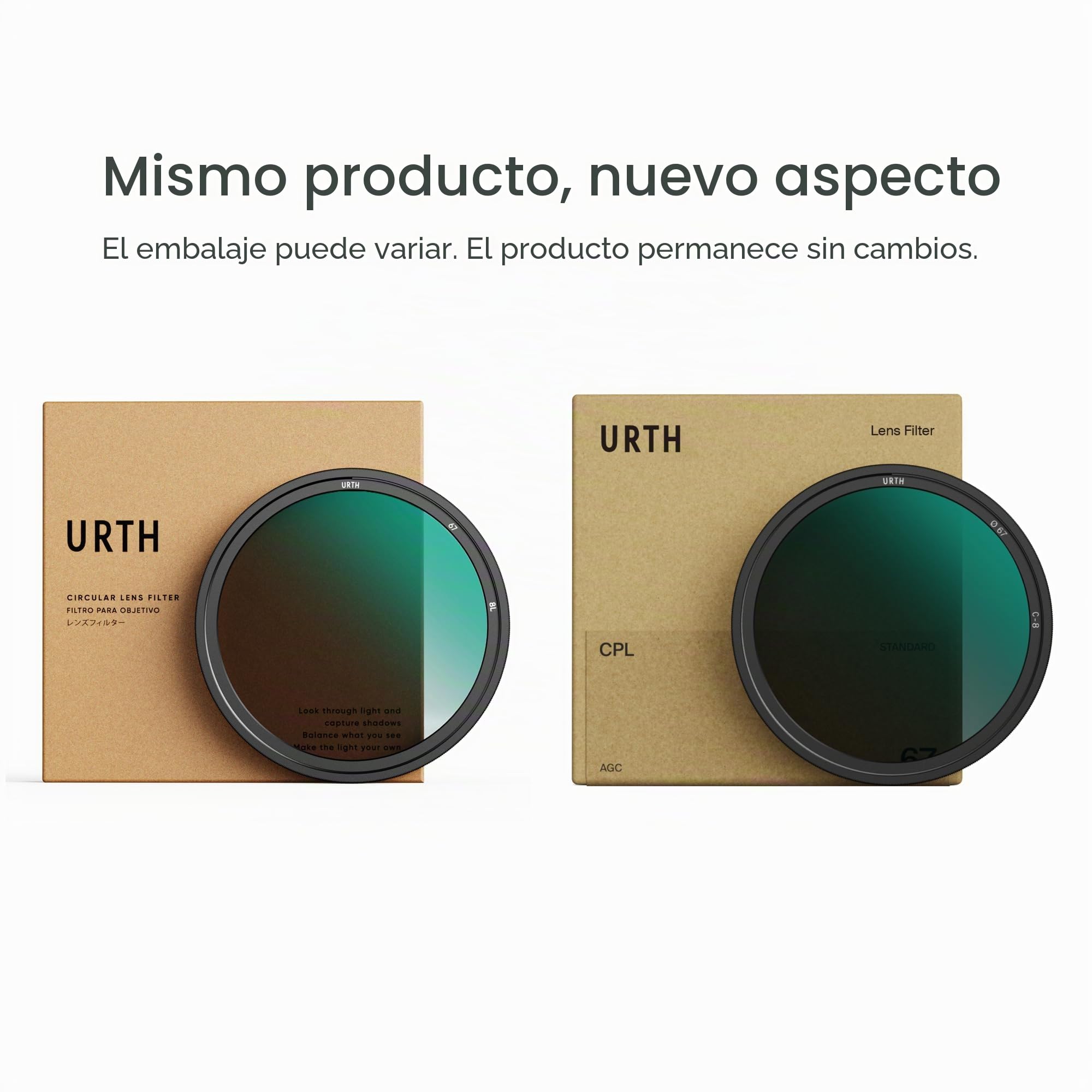 Urth 67 mm Filtro polarizador Circular (CPL) para Objetivo - Multi-Recubrimiento, Vidrio óptico HD para polarización del Objetivo de cámara