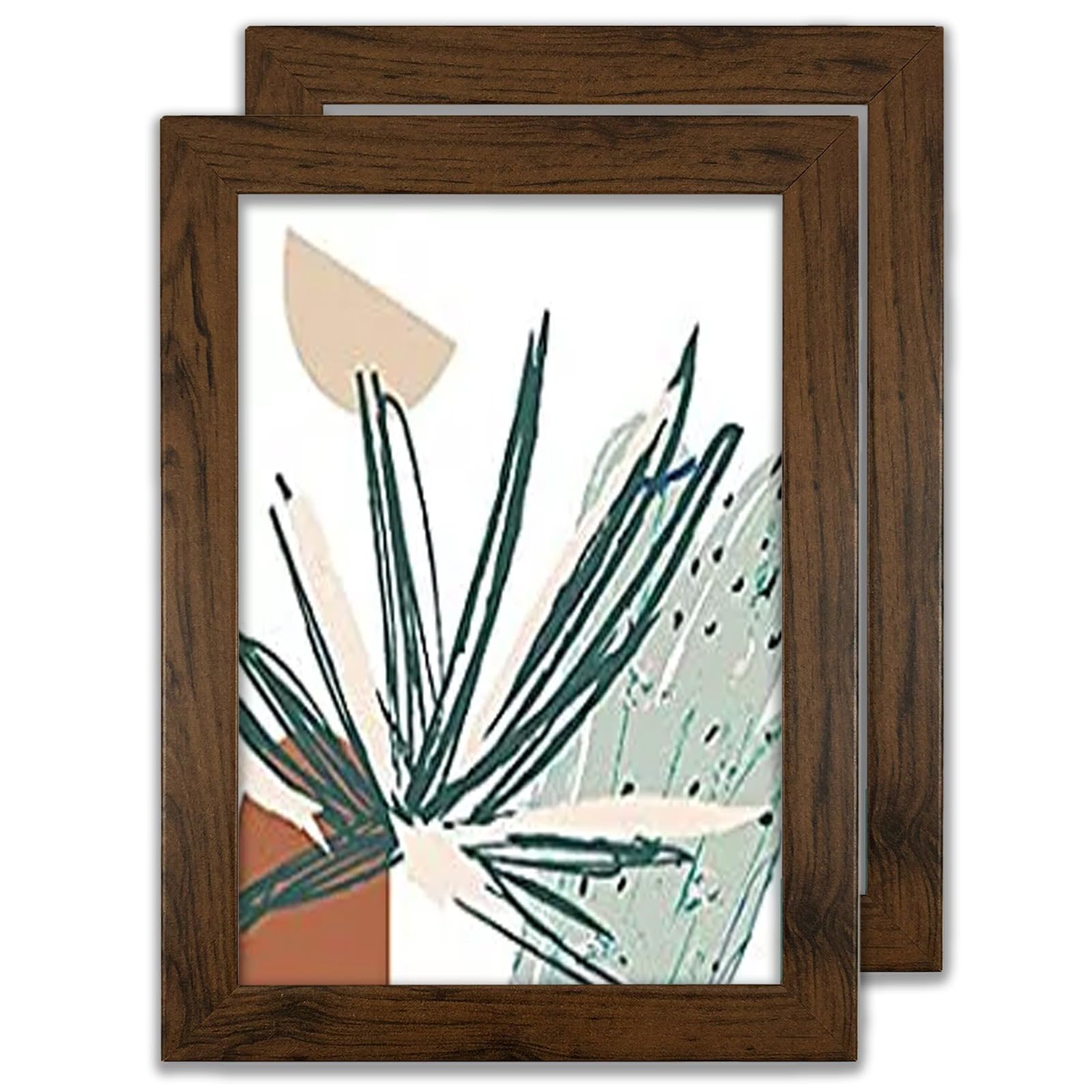 Mh Home Walnut Photo Frame, Picture Frame, Certificate Frame, Freestanding & Wall Mountable (, A5 (15 X 21 Cm) - 2 Pack)