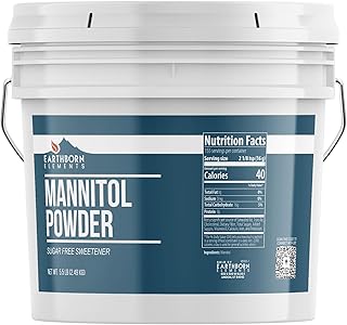 Earthborn Elements Mannitol Powder 1 Gallon, Natural Sweetener, Drinks & Baking