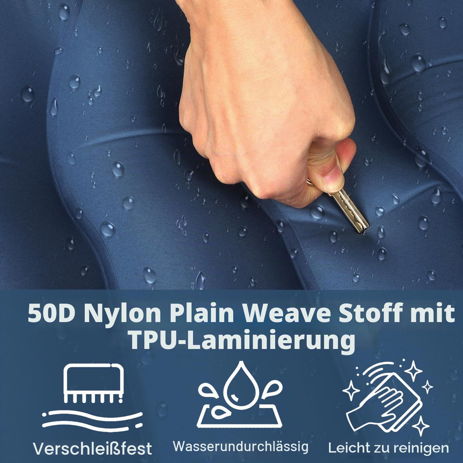 Isomatte Camping Outdoor, 14cm Verdickte Luftmatratze Isomatte mit Kissen & Fußpumpe, Faltbare Campingkarymatte, Kompakt Aufblasbare Schlafunterlage für Wandern Reisen Strand, 192 * 68 * 14cm