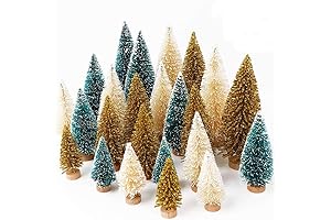 Ourwarm 24Pcs Artificial Frosted Sisal Christmas Tree for Crafting: Your Holiday Décor Haven
