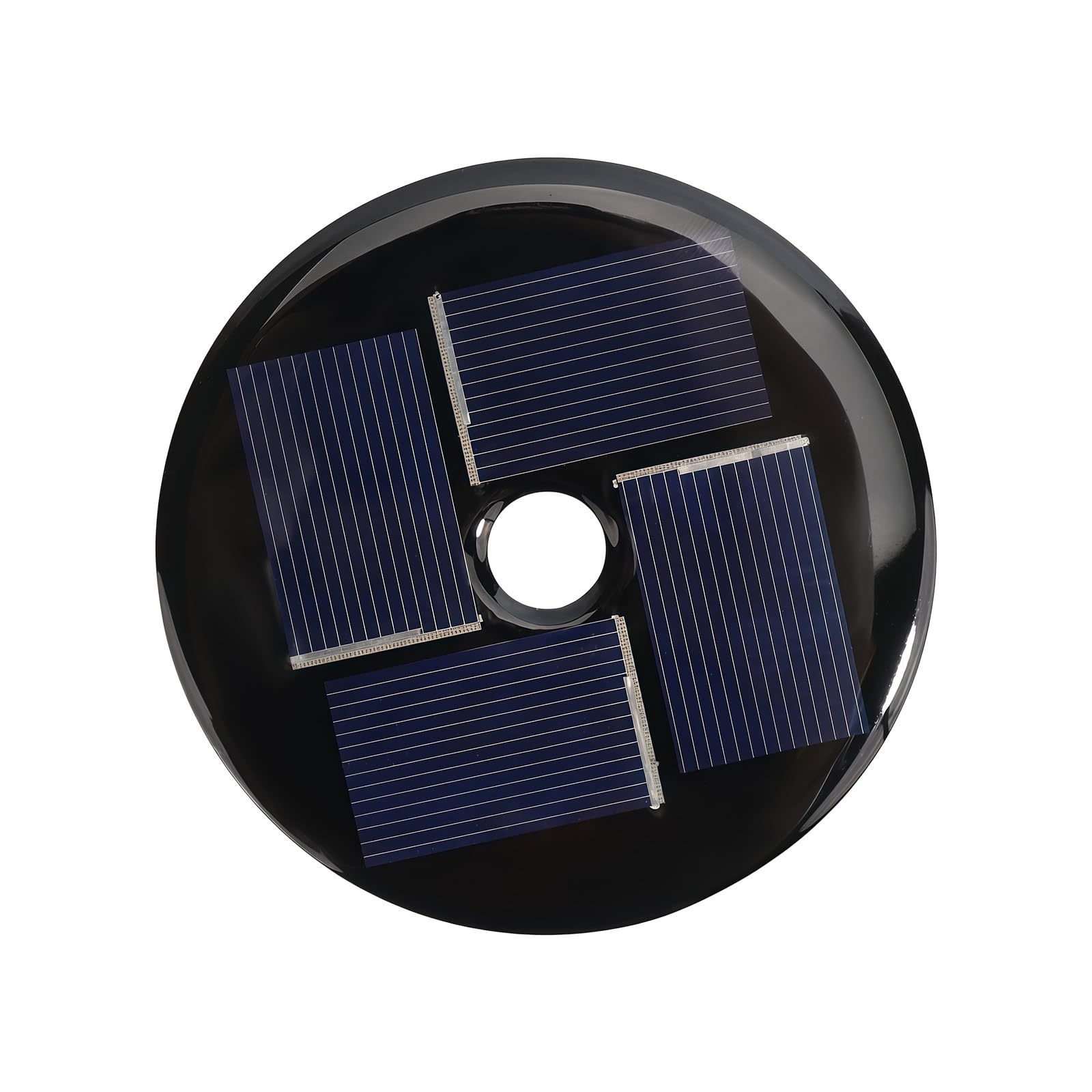 Exqiour 2V Solar Panel Round Epoxy Encapsulated Monocrystalline Photovoltaic Cell For Outdoor Garden Lights Low Power Device Waterproof Photovoltaic Panel