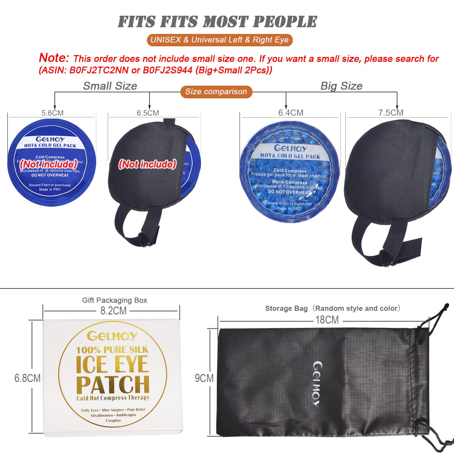 Amazon.com: Cooling Eye Patches for Puffy Eyes, Pure Silk Ice Eye