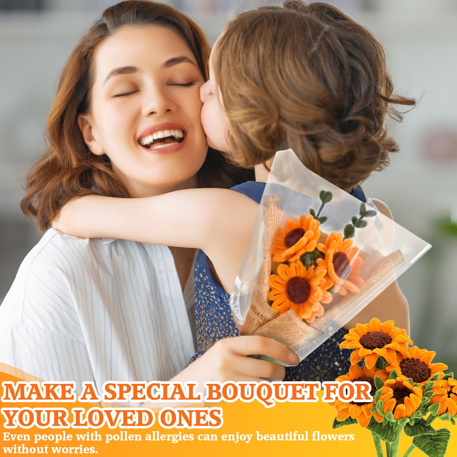 Kit De Manualidades Con Limpiapipas - 450 Piezas, Incluye Tallos, Estambres, Cinta, Papel Para Hacer Ramos De Flores