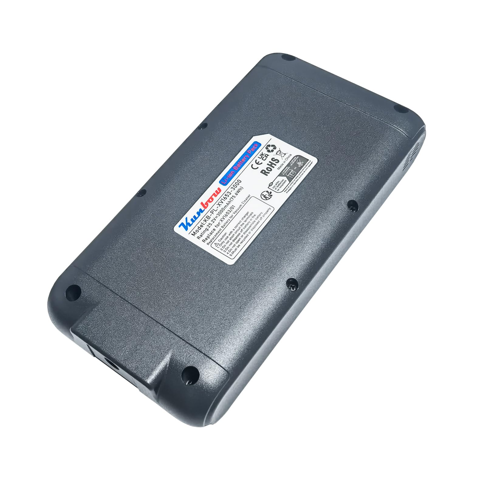 Kunbow 3000mAh Ersatzakku für Philips 5000er Serie, akku für XC5041, XC5043, XC5141, XC5142, XC5242, XC5243, XC5244 Staubsauger, Ersatz für Philips Akku XV1653/01. (25.2V/75.6Wh)